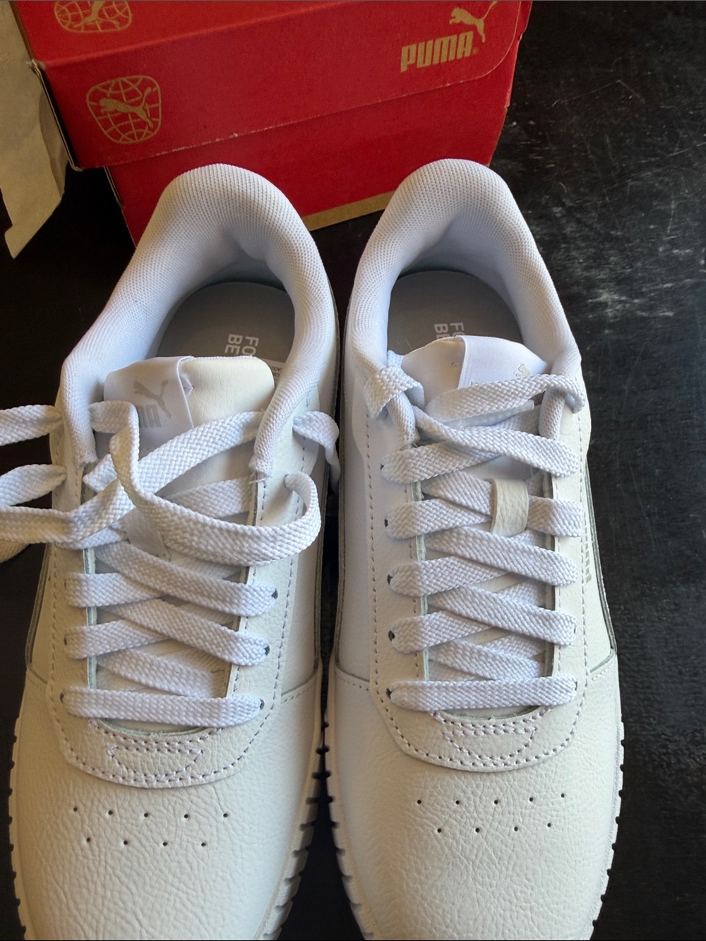 Puma Men’s White Low-Top Lace-Up Sneakers